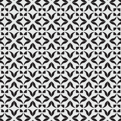 Fototapeta premium black seamless pattern with flowers