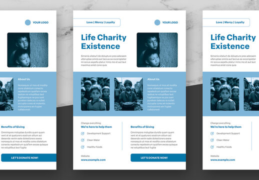 Blue And Black Charity Flyer