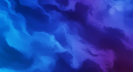 Fototapeta premium Abstract blue and purple nebula cloud like background art