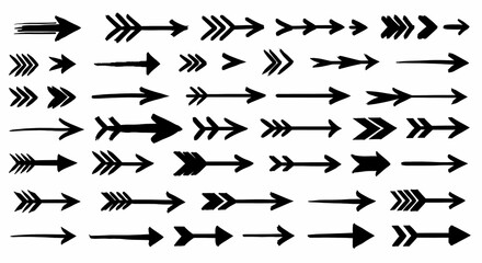 Fototapeta premium Arrow Vector Collection: Directional Symbols for Design Projects