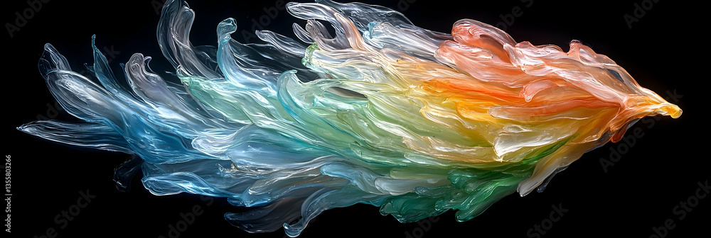 Poster abstract colorful fluid design with vibrant gradient and dynamic swirling motion