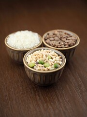 유기농 잡곡, 흰쌀, 렌틸콩