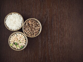 유기농 잡곡, 흰쌀, 렌틸콩