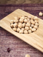 신선한 유기농 콩, 병아리콩