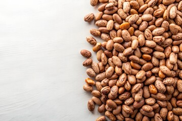 Pinto Beans on White Background