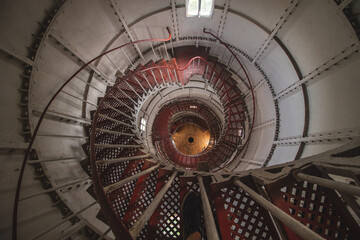 Spiral staircase in the old lighthouse in Poti, Georgia