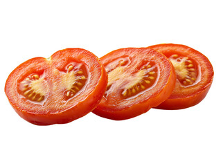Juicy Red Tomato Slices Freshly Cut Healthy Food Vibrant Colors Close up View