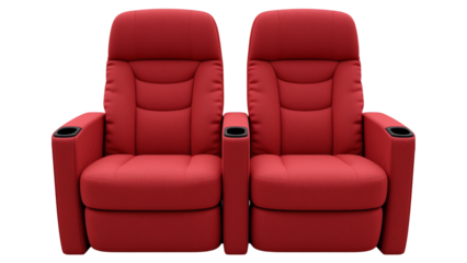 Ready to binge watch? these red theater seats are calling your name! get yours today and relax in style transparent background