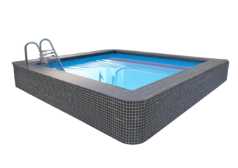 Swimming pool isolated on transparent or white background
