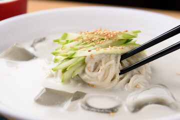 Korean-style black soybean noodles