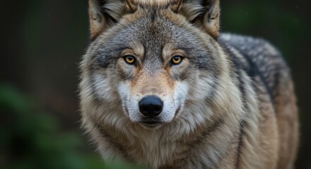 Wolf Staring Intensely