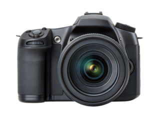 Digital photo camera isolated on transparent background. Png