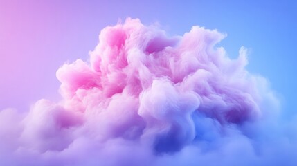 A vibrant, ethereal cloud formation in soft pinks and blues.  A swirling, fluffy mass of pastel hues
