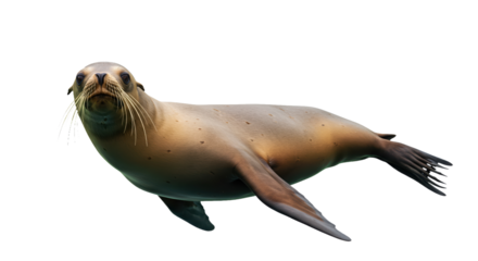 Playful Pose: Photorealistic Close-Up of a Sea Lion