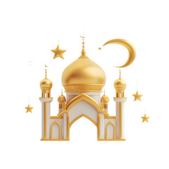 Obraz premium Eid Mubarak 3D Icon Set