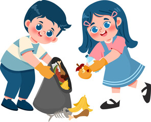 Obraz premium Childrens Celebrate Earth Day to Campaign Go Green in Nature