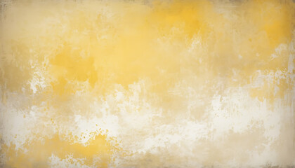 Abstract Yellow and White Painted Texture Background for Art Projects