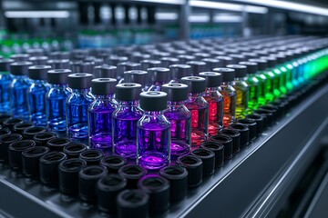 Colorful Lab Bottles Row