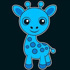 Obraz premium A cute and cheerful cartoon animal illustration featuring a small gray mouse and a happy elephant surrounded by other lovable animals like a bear and a dog, creating a fun and playful scene