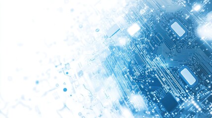 Abstract technology background with circuit board and digital connections