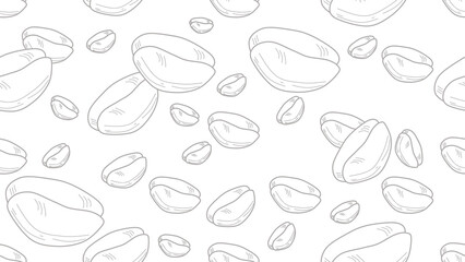 Coffee beans seamless pattern background. Coffee beans wallpaper. Coffee beans illustration pattern. Coffee beans background. Perfect for fabrics, textile, wallpaper, and decor