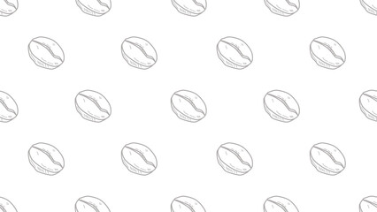 Coffee beans seamless pattern background. Coffee beans wallpaper. Coffee beans illustration pattern. Coffee beans background. Perfect for fabrics, textile, wallpaper, and decor