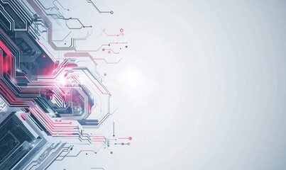 Abstract Circuit Board Technology Background with Space for Text Content