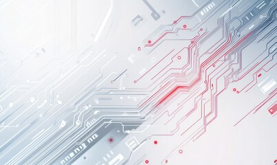 Futuristic Technology Circuit Board Abstract Background with Network Design