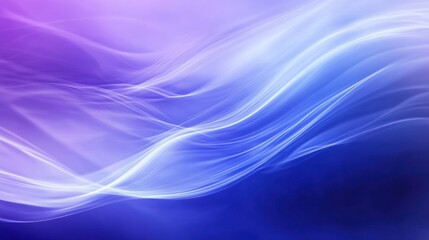 Naklejka premium Elegant Abstract Background with Blue and Purple Waves and Flowing Lines