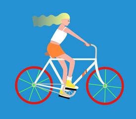 自転車に乗る女の子