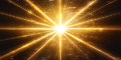 Naklejka premium Golden Light Burst.