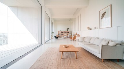 Fototapeta premium Modern Scandinavian Living Room