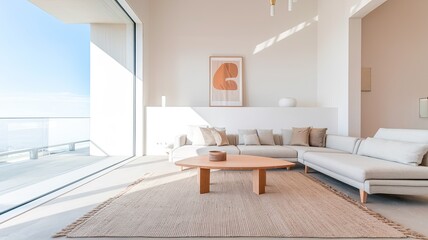 Fototapeta premium Modern Scandinavian Living Room