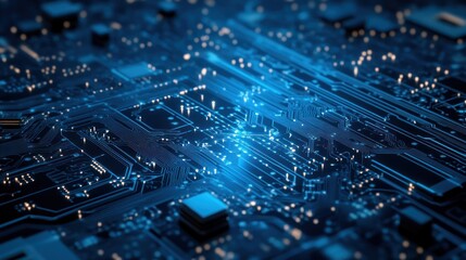 Abstract futuristic technology background with circuit board connections
