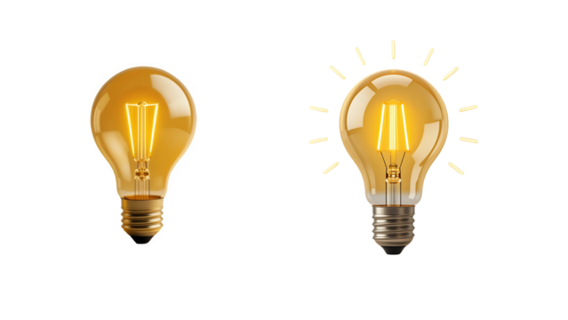 Let's spark some ideas! check out these bright light bulbs and share your thoughts on innovation now transparent background