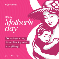 unique mothers day holiday flyer template