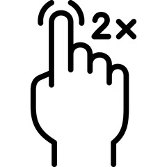 Obraz premium double click icon illustration design with outline