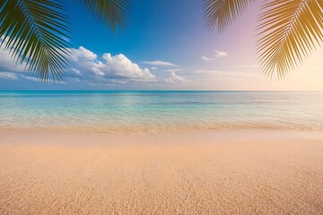 Obraz premium Waves on the beach as a background. Beautiful natural background at the summer time