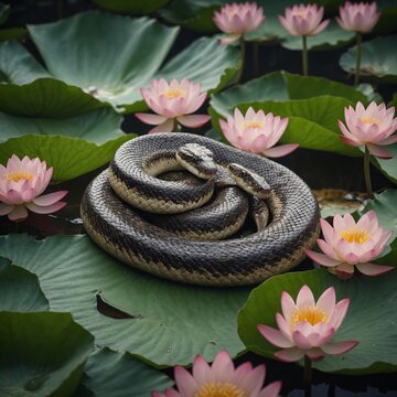 green snake in the garden