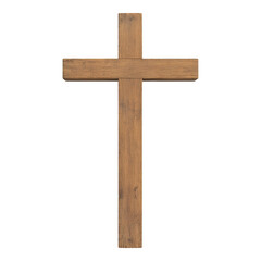 Simple Wooden Cross on a Plain