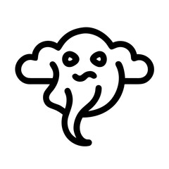 Fototapeta premium Spirit Cloud Character Representing Emotions and Whimsy 