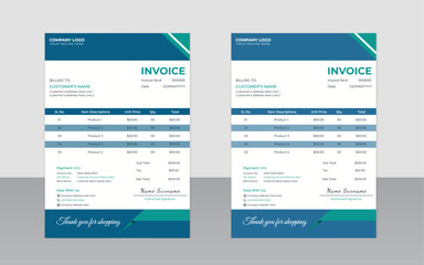 Minimal invoice layout for corporate billing and business payment processing with a simple, clean design for easy invoicing and smooth transactions in business operations