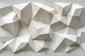 Obraz premium abstract 3d wall panel geometry shape modern design varies material. 