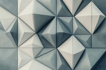 Fototapeta premium abstract 3d wall panel geometry shape modern design varies material. 