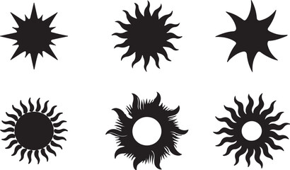 Solar Symbol Silhouettes
