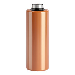 Orange Bottle with Silver Lid for Beverages and Drinks