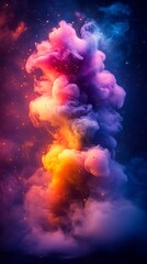 Vibrant Nebula Cloud Stunning 4K Wallpaper & Mobile Wallpaper