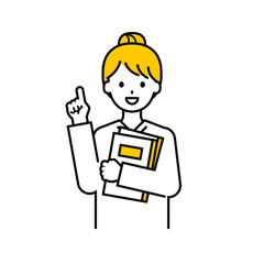 上半身のポーズ_シンプルな大人の女性16