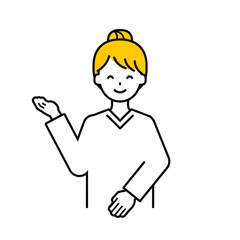 上半身のポーズ_シンプルな大人の女性20