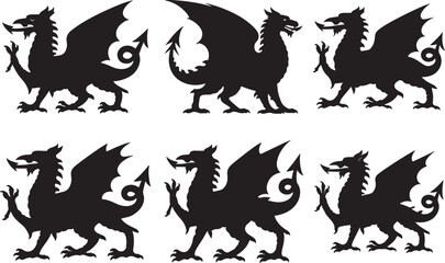 Welsh Dragon Silhouette